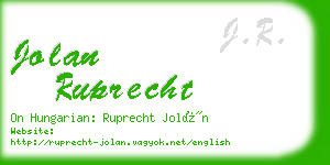 jolan ruprecht business card